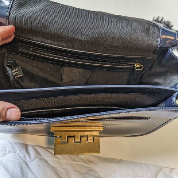 𝅺ZAC Posen Eartha Iconic Fur Crossbody  Bag - Picture 9 of 11